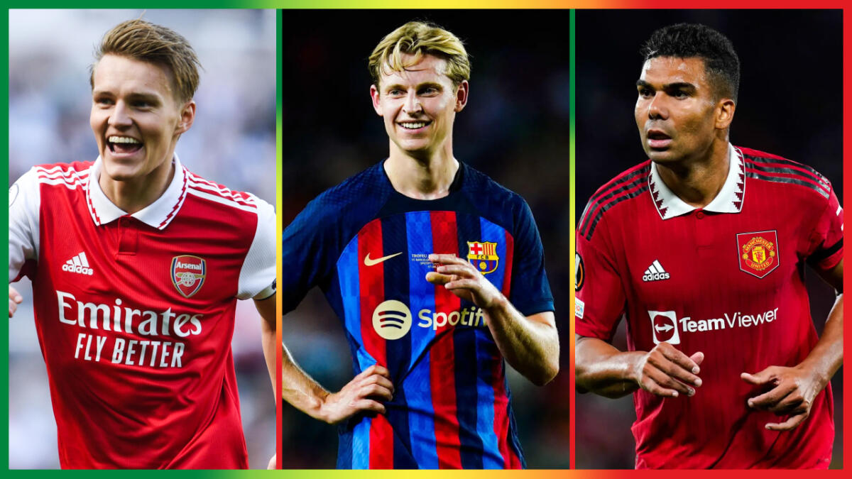 De Jong 7é, Casemiro 6é, Odegaard 4é… les 10 meilleurs milieux de terrain du monde cette saison