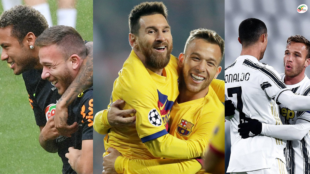 Partageant un vestiaire avec Neymar, Leo Messi et Cristiano, Arthur définit chacun d’entre eux !
