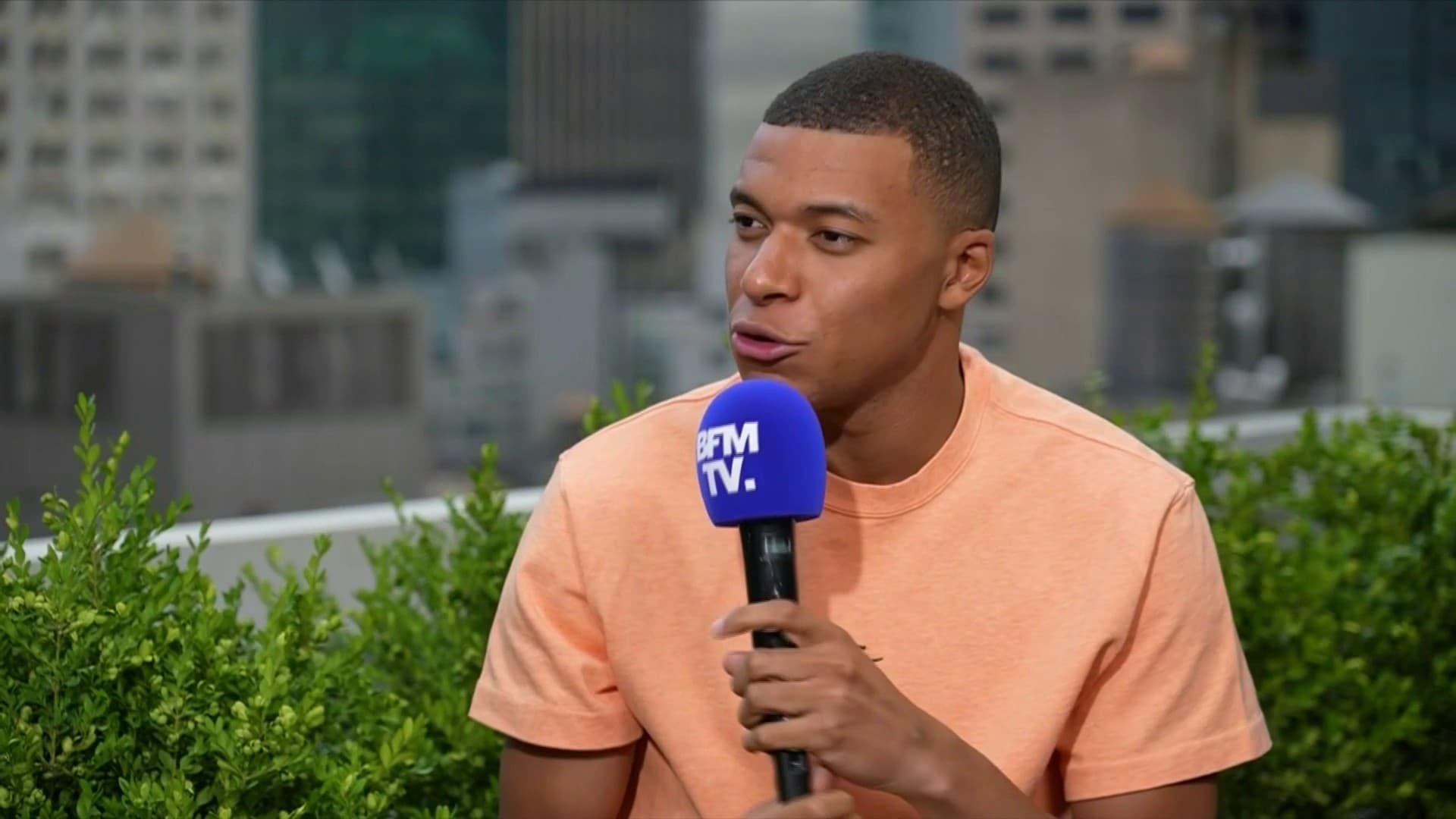 Kylian Mbappe accorde une interview a BFMTV a New York Etats Unis diffusee le 24 juin 2022 1438396