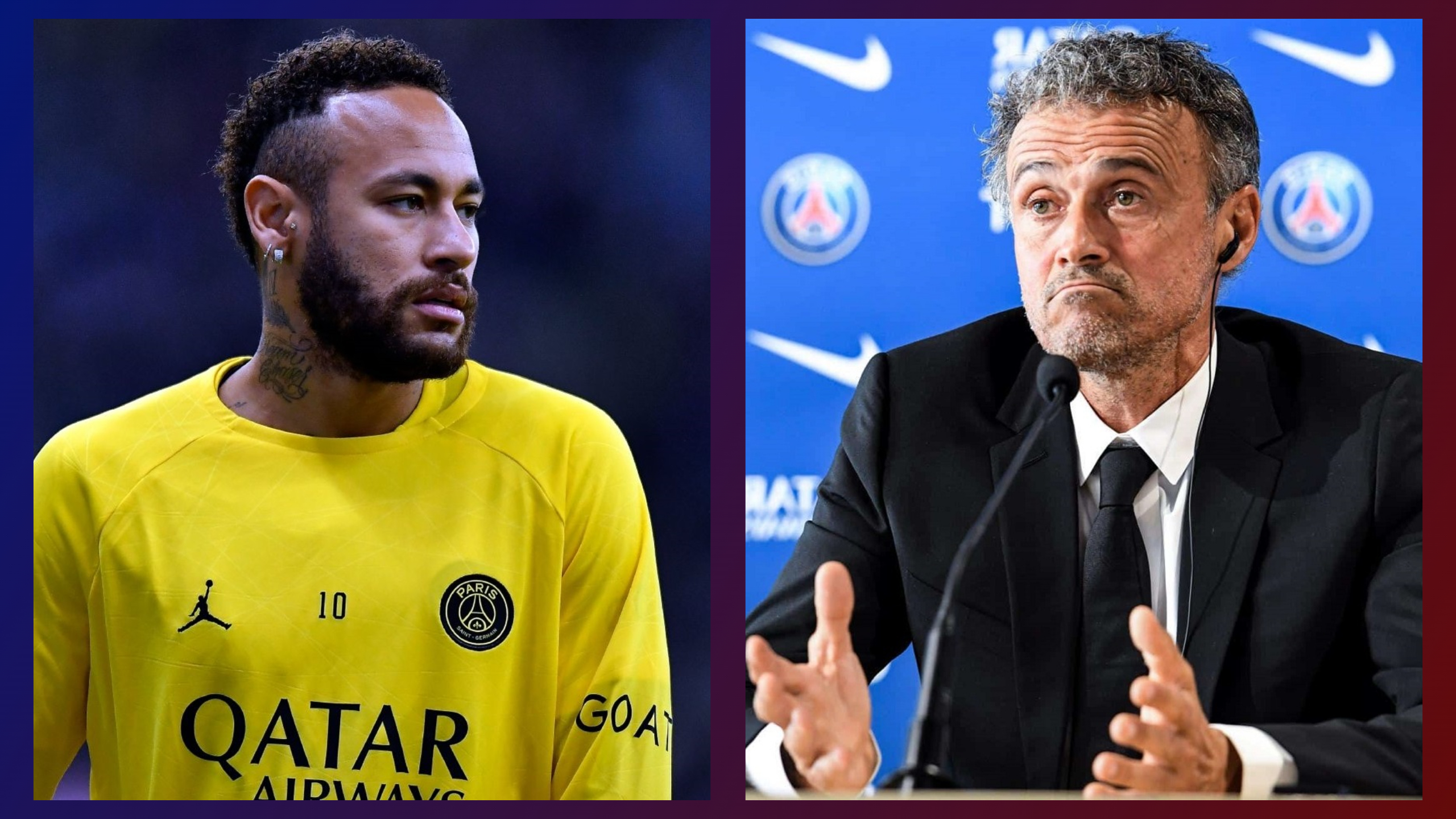 Neymar y Luis Enrique