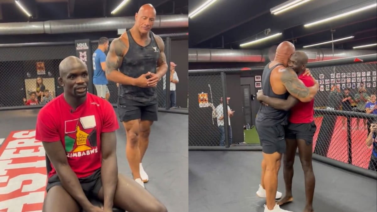 MMA : Dwayne Johnson surprend et vient en aide à Themba Gorimbo, l’athlète UFC fauché avec 7 dollars