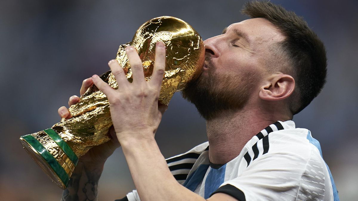 Messi avec la coupe du Monde