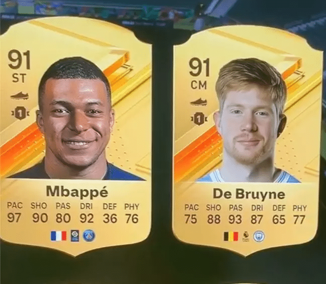 De Bruyne, Benzema, Haaland… les 10 joueurs les mieux notés d'EA Sports FC 24 ont fait l'objet d'une "fuite". 2 les 10 joueurs les mieux notés d'EA Sports FC 24 ont fait l'objet d'une "fuite".