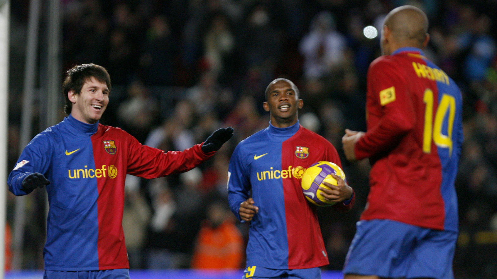 Messi, Eto'o et Henry