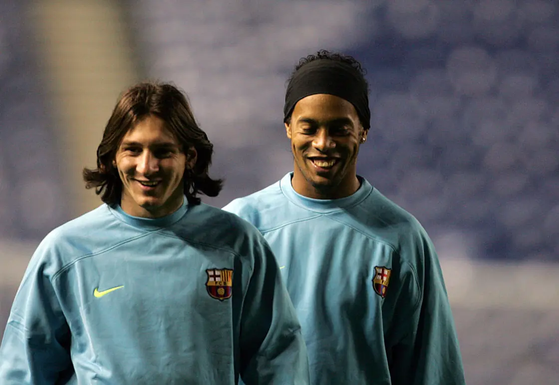 Ronaldinho avec Messi