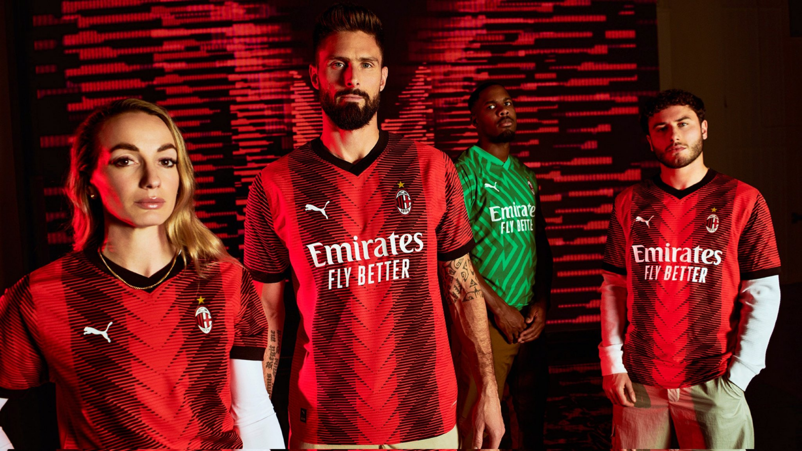 Le maillot de l'AC Milan