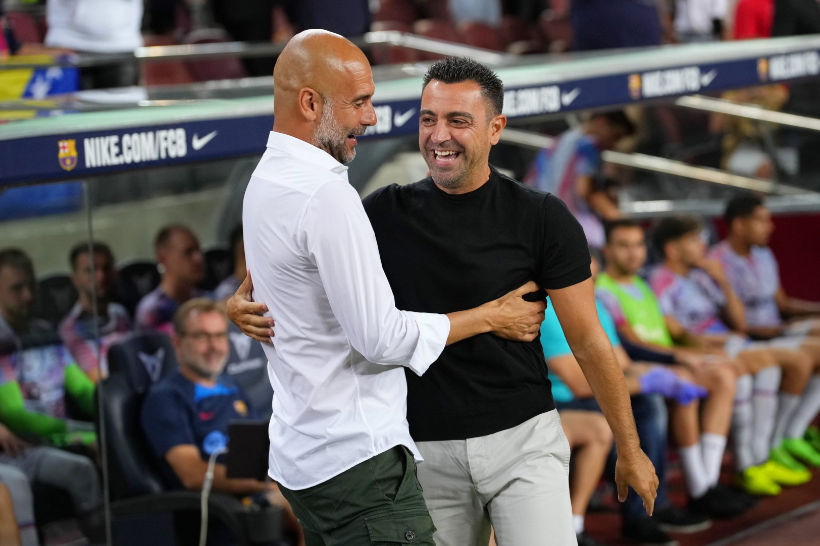 Guardiola avec Xavi