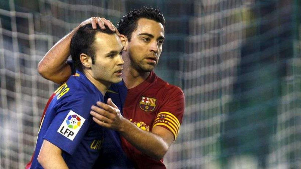 Xavi avec Iniesta