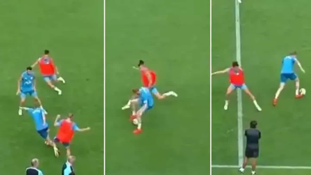 De Bruyne détruit 3 de ses propres coéquipiers lors d’une séance d’entraînement ouverte, il est de retour