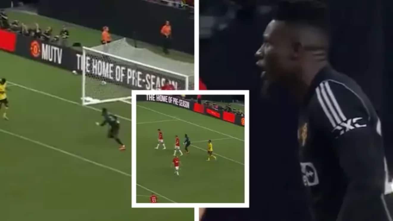 Les fans sont déjà amoureux d’Andre Onana après qu’il ait été capturé en train de devenir complètement fou face à sa défense.