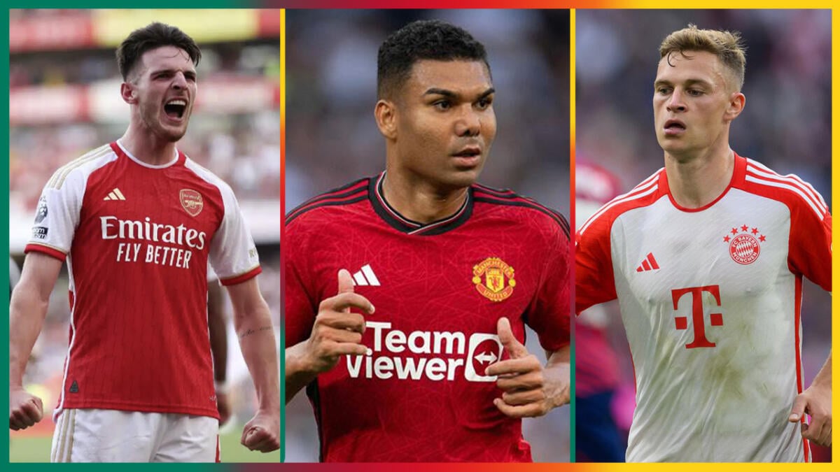 Declan Rice 4é, Casemiro 2é… les 5 meilleurs milieux défensifs actuels du football mondial