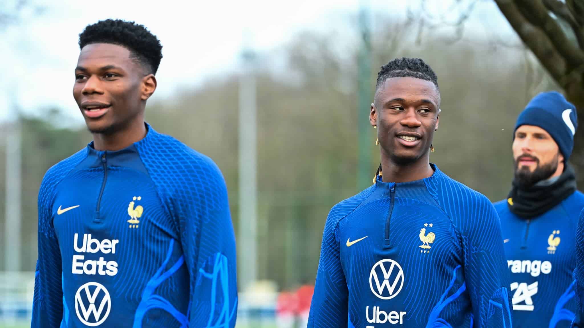 Aurelien Tchouameni et Eduardo Camavinga en equipe de France 1614997