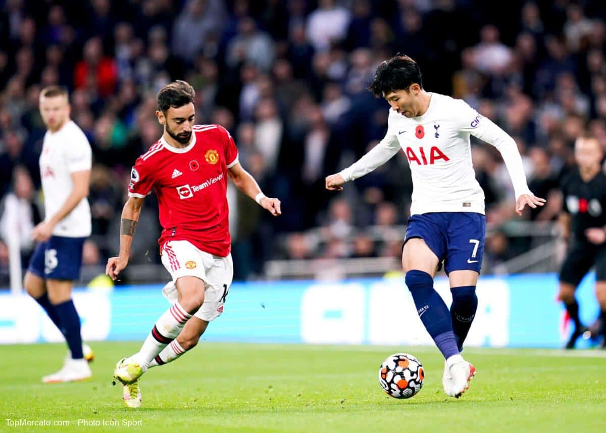 Bruno Fernandes Son Heung min match Tottenham Man Utd Manchester United 1200x858 1