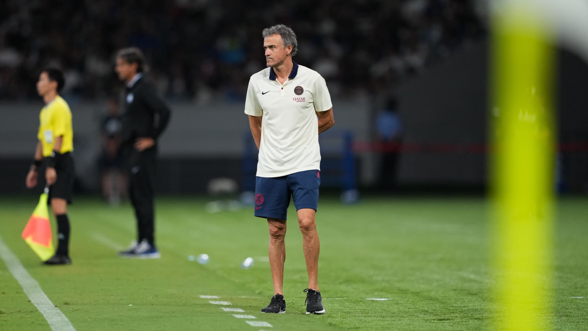Luis Enrique lors du match de preparation PSG Inter Milan 1 2 le 1er aout 2023 1684783
