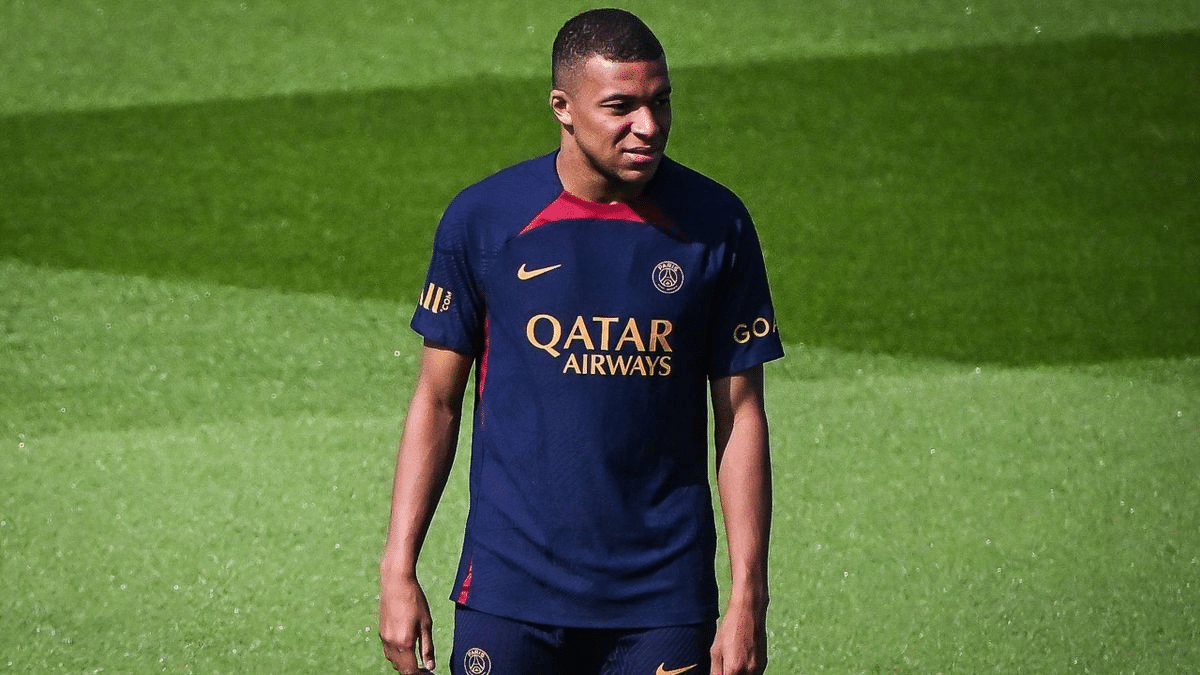 Mbappé à l'entrainement