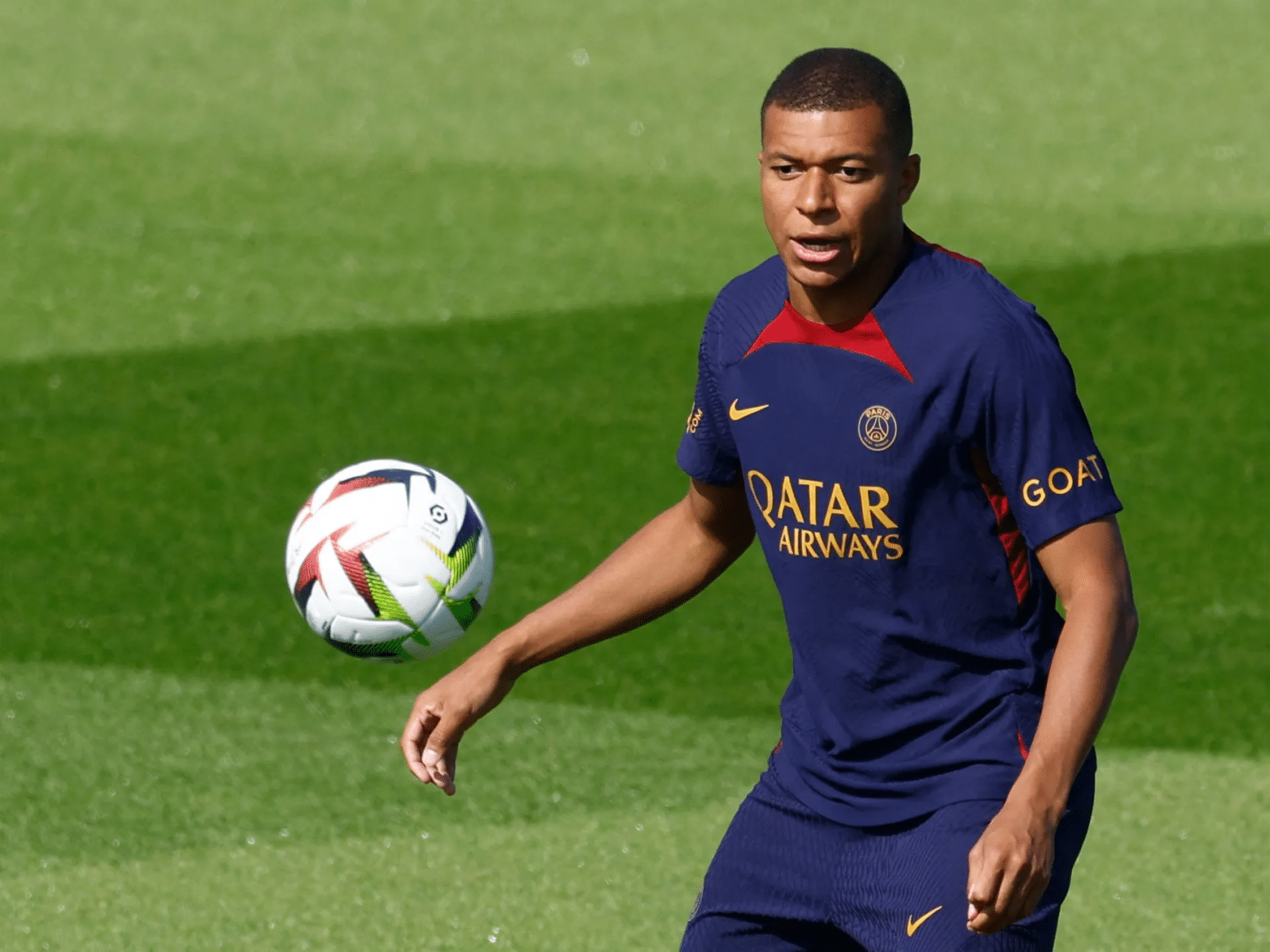 Mbappé à l'entrainement du PSG