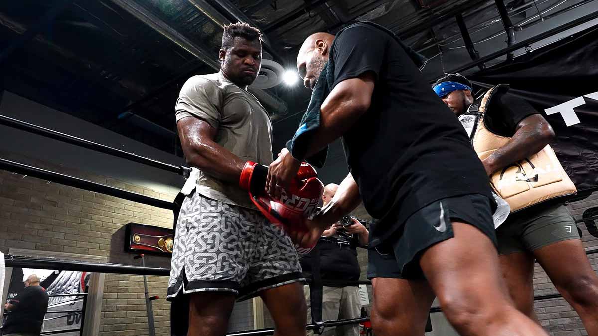 Francis Ngannou et Mike Tyson