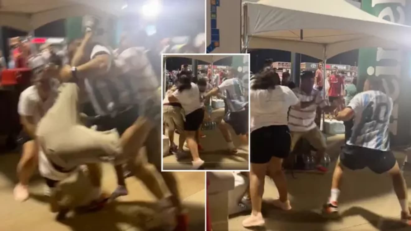 Les supporters du FC Dallas et de Lionel Messi se bagarrent à l’extérieur du stade après le match