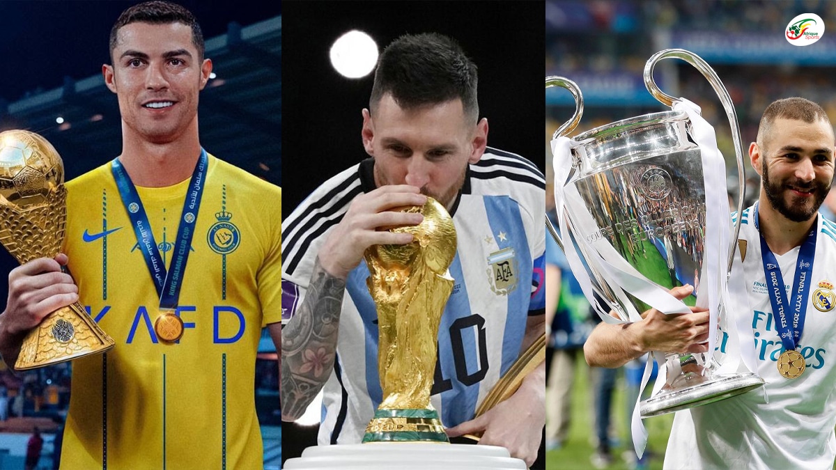 Ronaldo 7e, Benzema 11e, Messi 2e… Les joueurs les plus titrés au monde