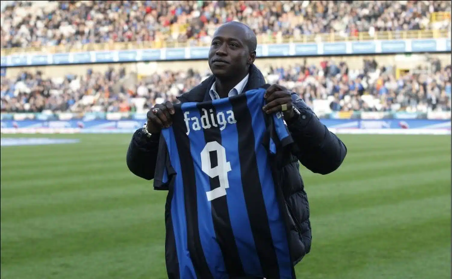 Khalilou Fadiga : Que devient le « gaucher magique », l'homme au cœur fragile ? 3 Khalilou Fadiga avec le maillot de l'Inter Milan