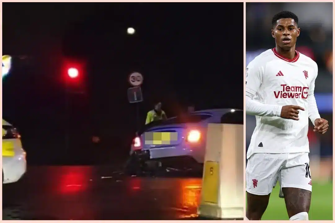 VIDÉO : Rashford sérieusement secoué dans un accident de voiture après Burnley