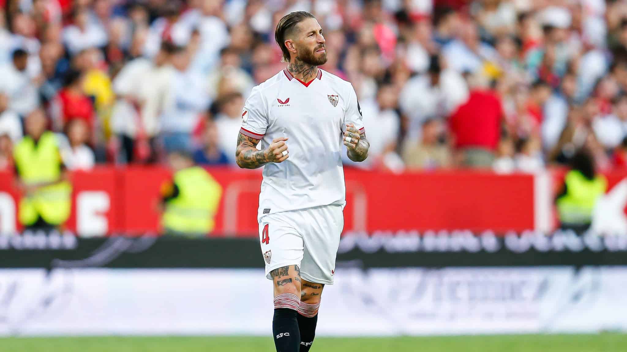 Sergio Ramos 37 ans a dispute son premier match avec le FC Seville face a Las Palmas 1 0 4e journee de Liga le 17 septembre 2023 1708249