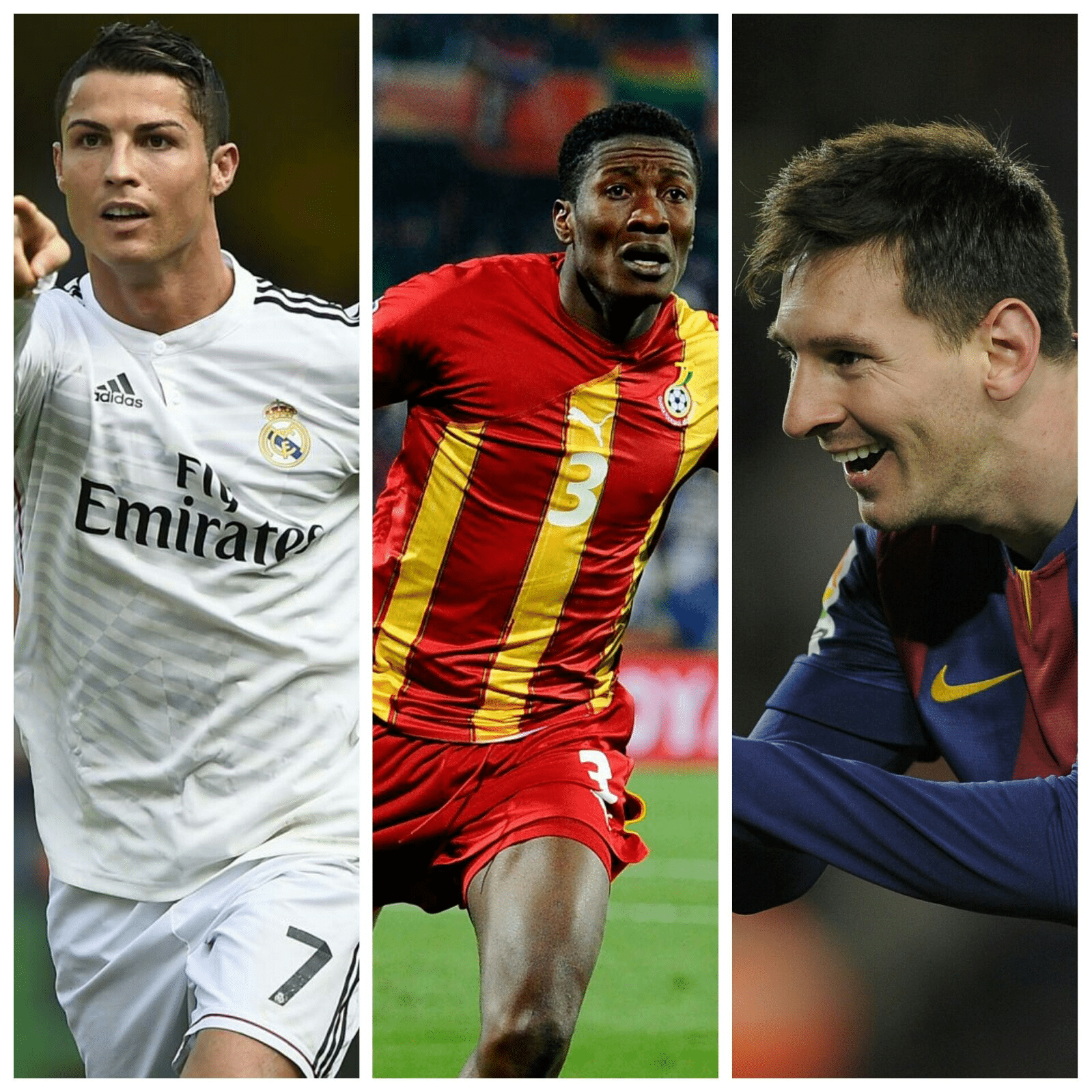 Asamoah Gyan révèle la différence entre Messi et Ronaldo