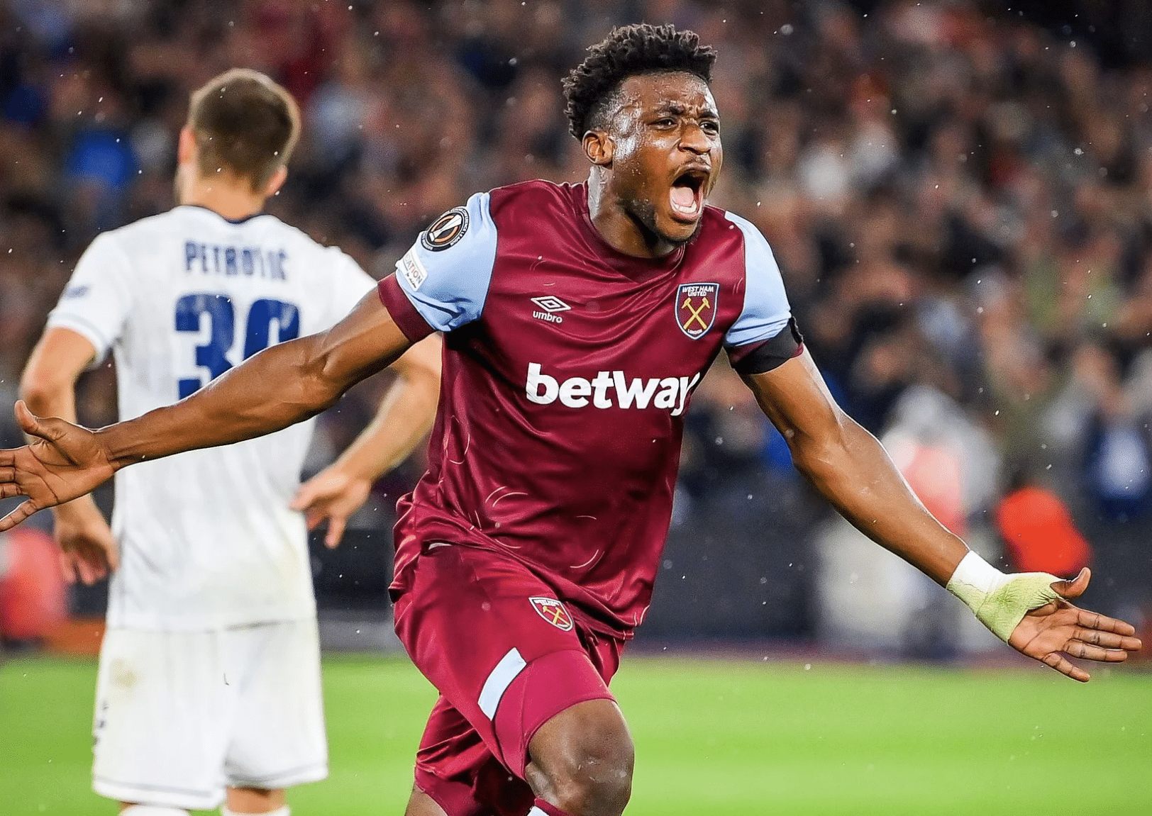 Mohammed Kudus a exprimé sa joie après avoir marqué son premier but pour West Ham United.