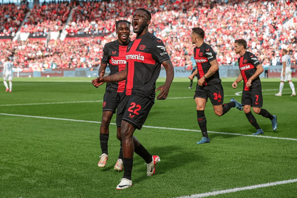 Boniface a inscrit un doublé lors de la victoire 4-1 de Leverkusen