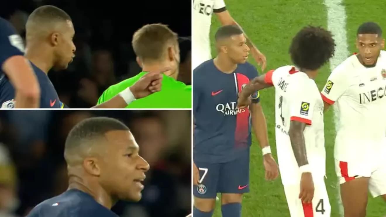 Kylian Mbappé qualifié de « mauvais perdant » après que la star du PSG se soit emportée contre son adversaire lors de la célébration de son but.