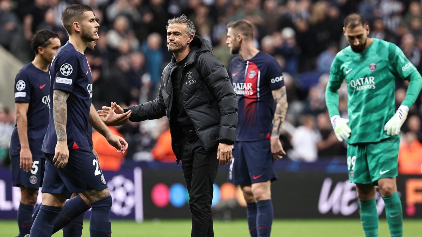 Luis Enrique lors de Newcastle PSG le 4 octobre 2023 en Ligue des champions 1720411