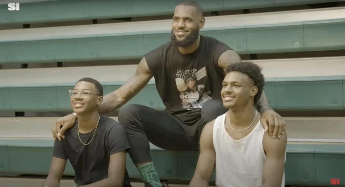 Lebron James avec son fils Bronny James