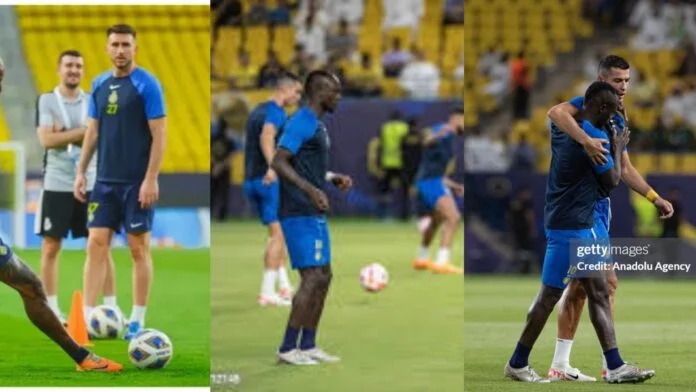 L'international sénégalais a marqué les esprits lors de l'entraînement en délivrant un coup-franc magistral. 