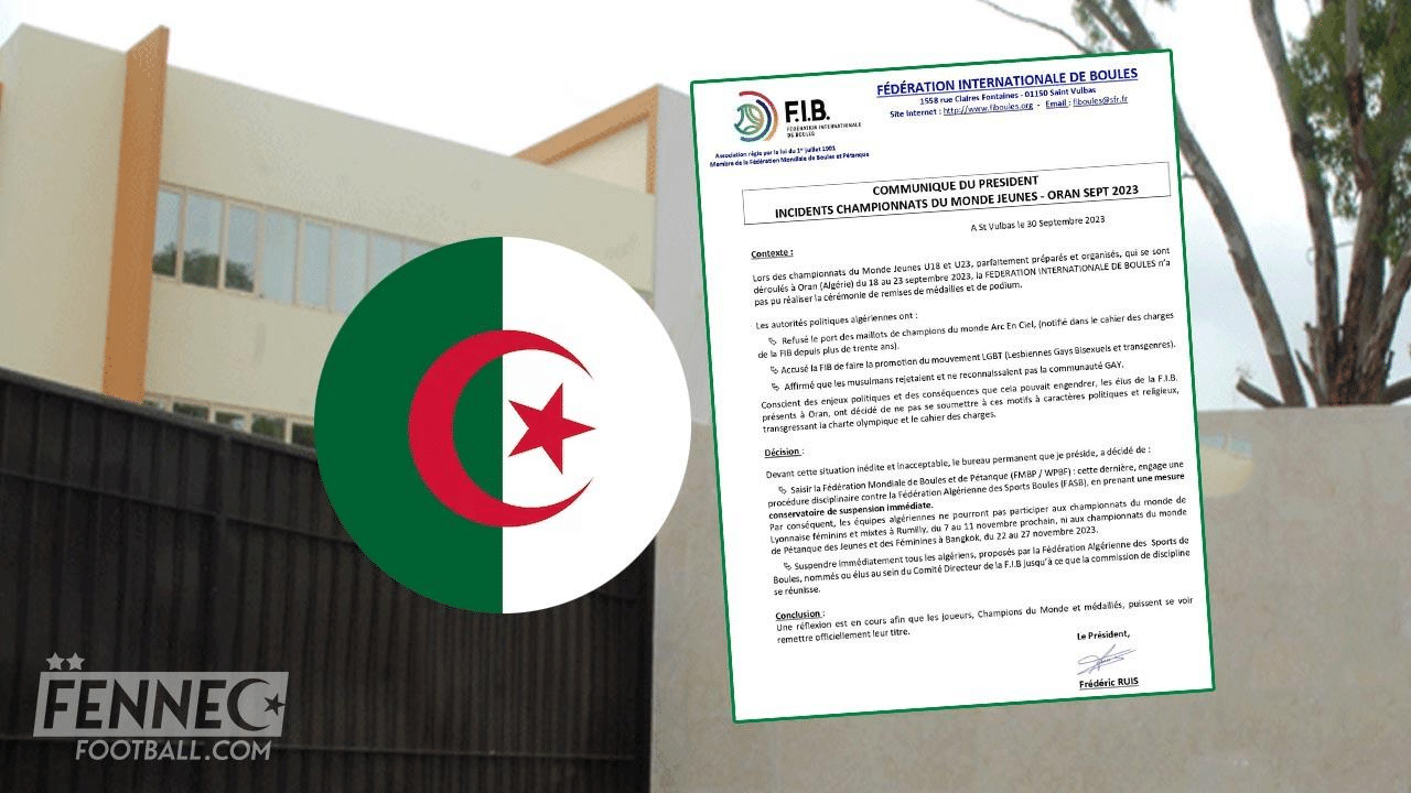 Le communiqué sur l'algérie et l'homosexualité