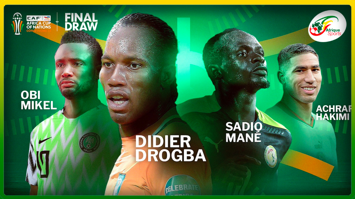 CAN 2023 : Mané et Hakimi aux côtés de Drogba à Abidjan pour un tirage historique !