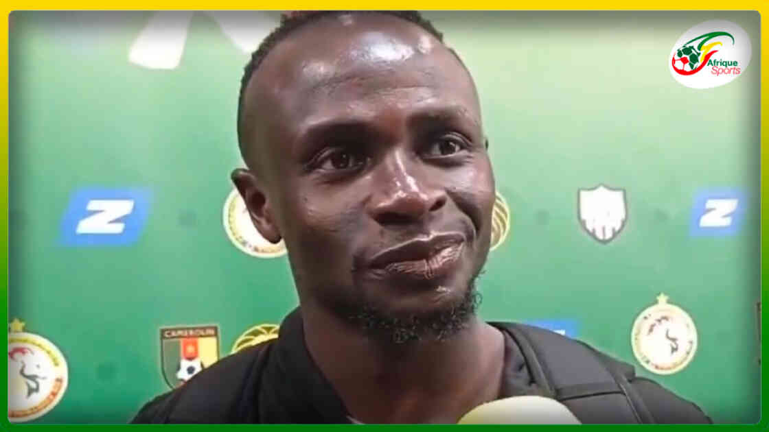Sadio Mané reagit aprés la victoire du Sénégal sur Cameroun
