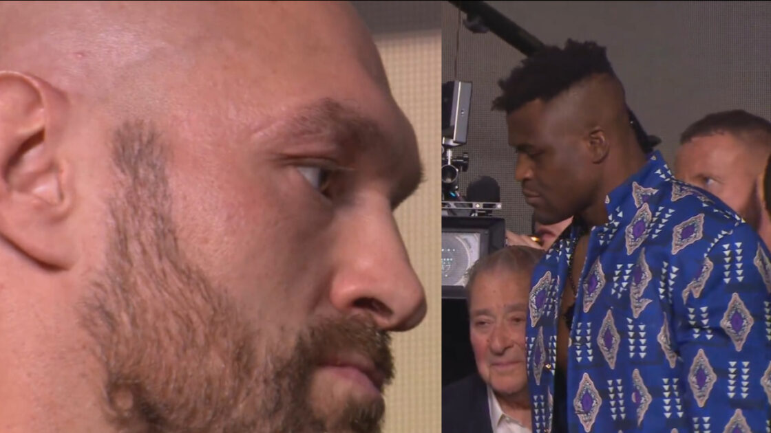 VIDÉO : Le comportement désuet de Tyson Fury envers Ngannou avant le choc