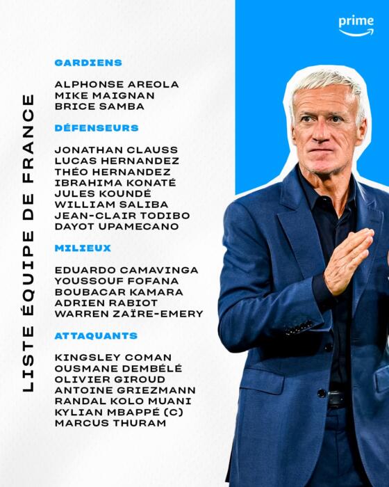 Deschamps liste