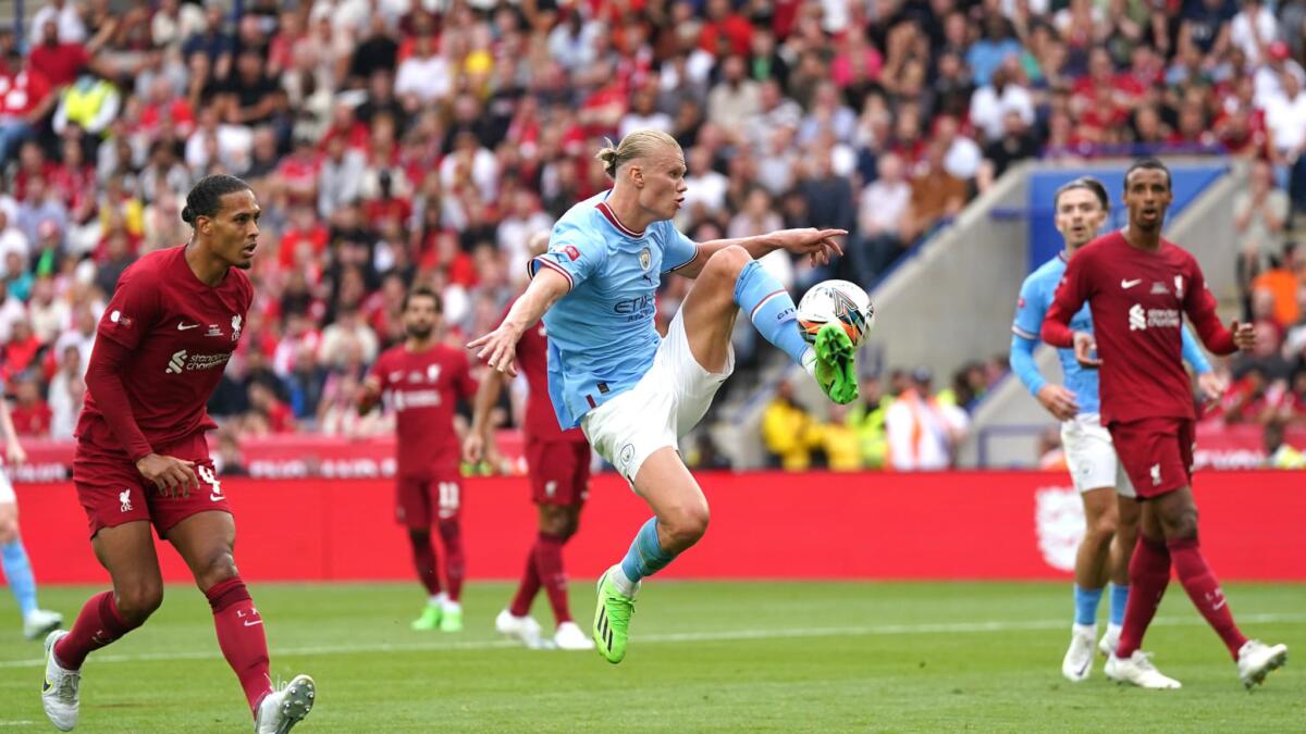 Erling Haaland lors de Liverpool Manchester City pour le Community Shield le 30 juillet 2022 1458530