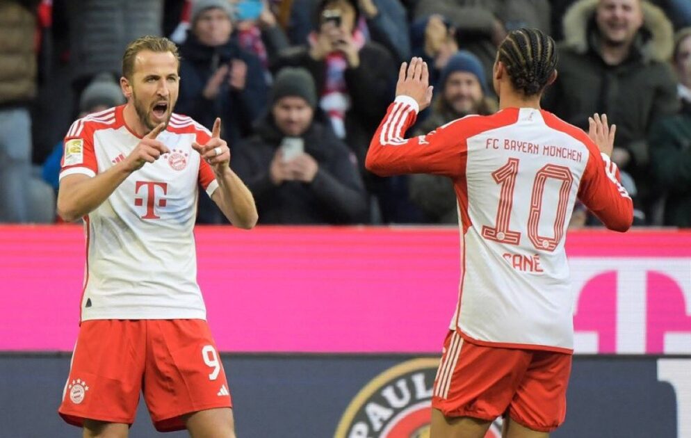 Encore double buteur, Harry Kane porte le Bayern Munich en tête de la Bundesliga