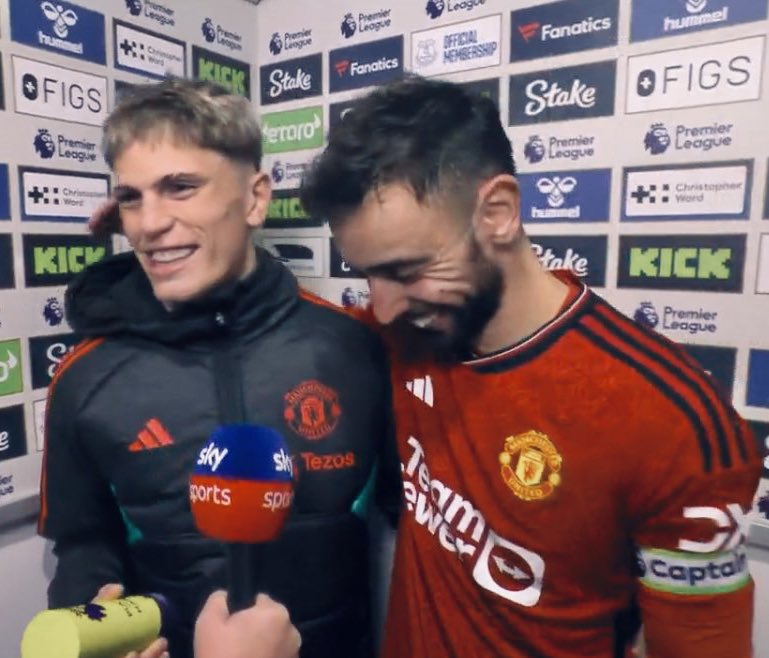 Garnacho homme du match Everton - Manchester United, Bruno Fernandes n'apprécie pas trop !