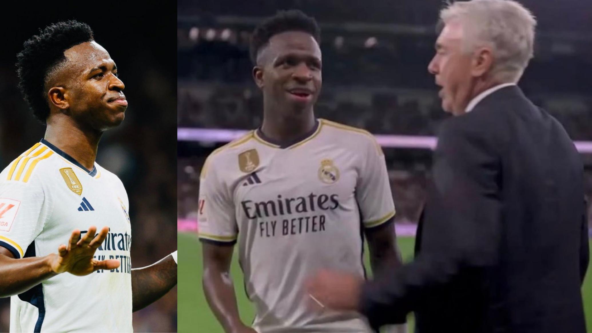 La demande lunaire de Vinicius à Ancelotti en plein match : «Je ne veux pas ça»