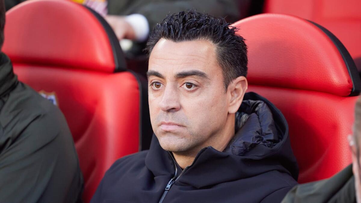 Xavi sur le banc du Barca face au Rayo Vallecano le 25 novembre 2023 1755528