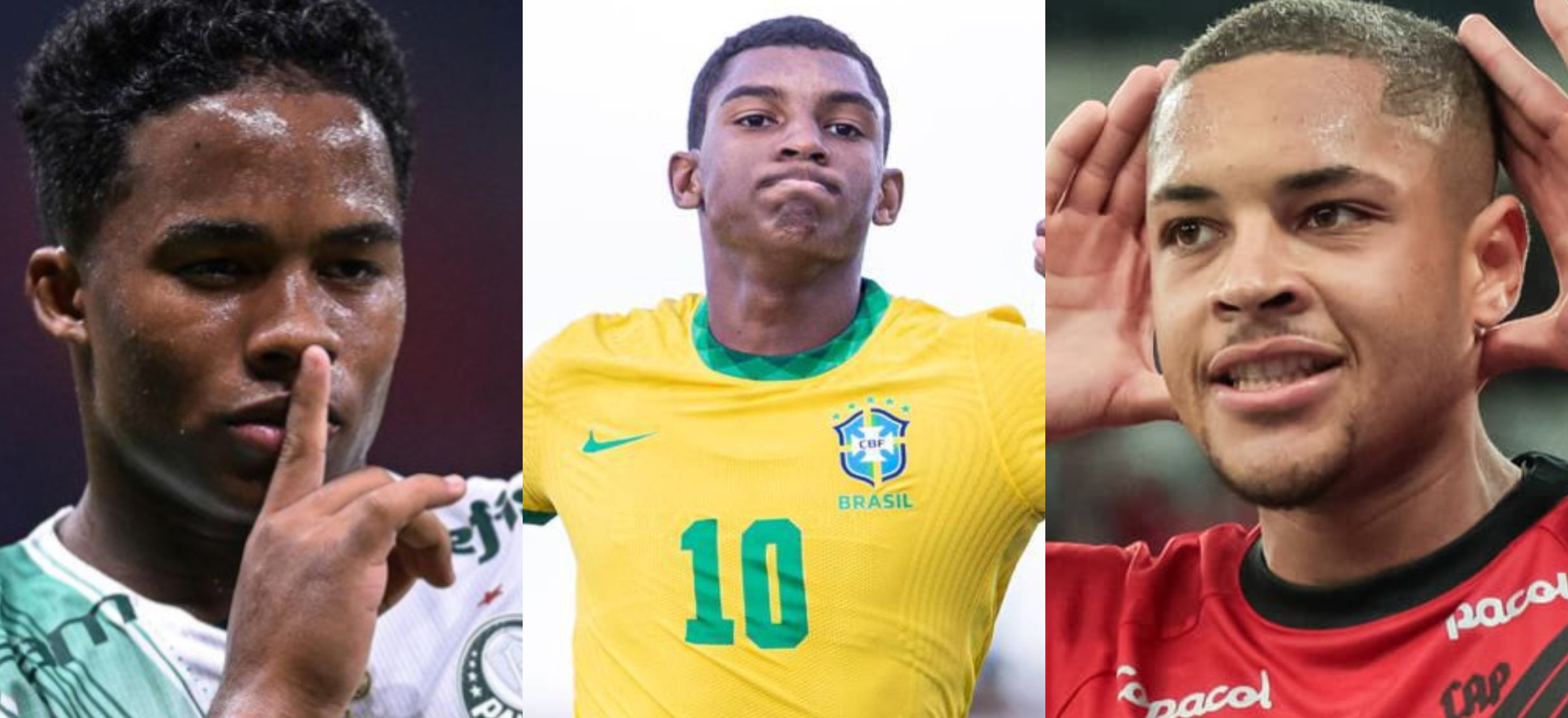 Découvrez 6 futures stars du football au Brésil, de Vitor Roque (18 ans) à Endrick (17 ans)