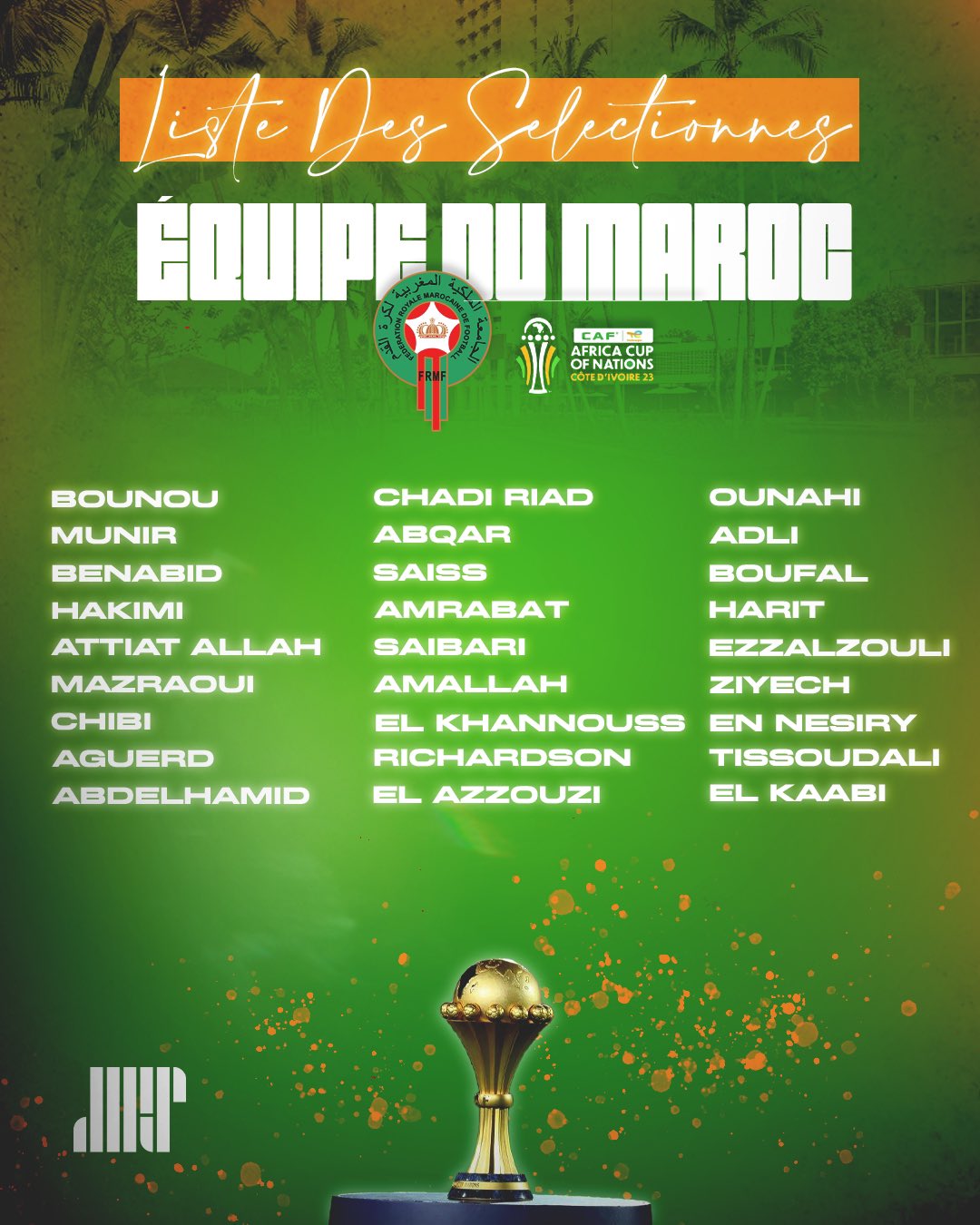  Walid Regragui dévoile la liste officielle du Maroc avec Hakimi et En-Nesyri