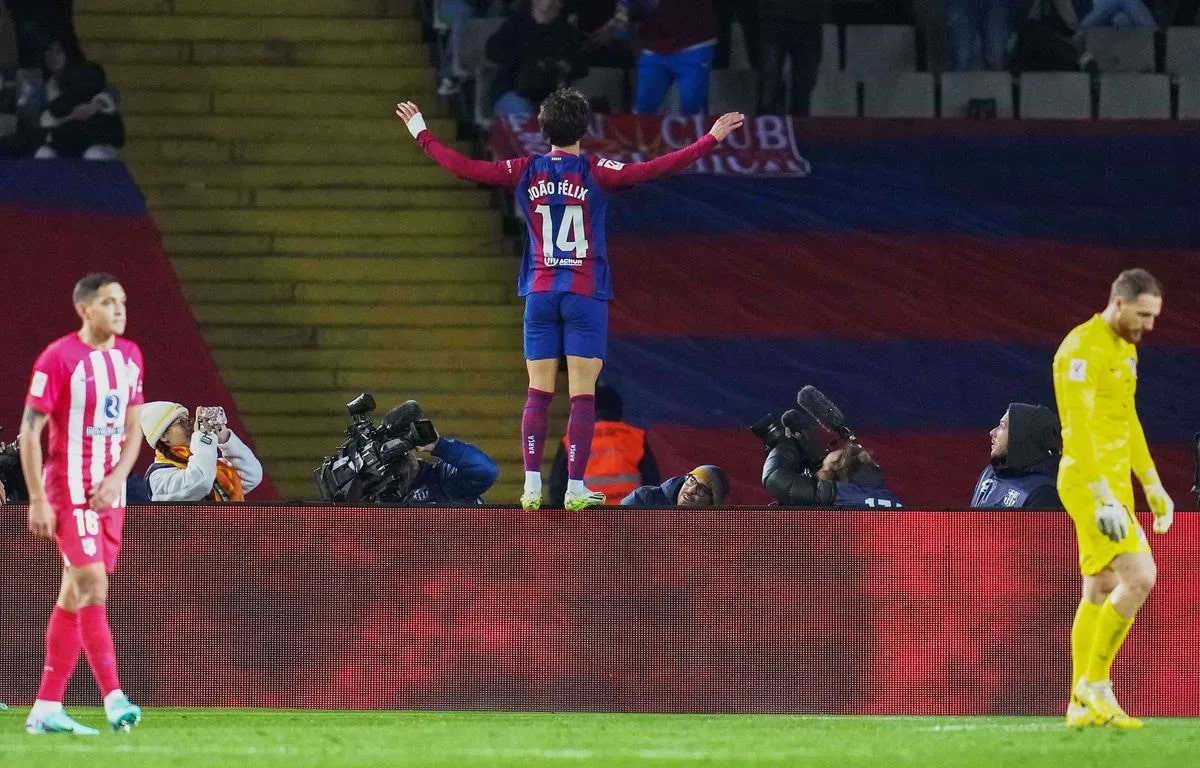 Joao Felix et sa célébration iconique face à son ancien club, l'Atletico Madrid.