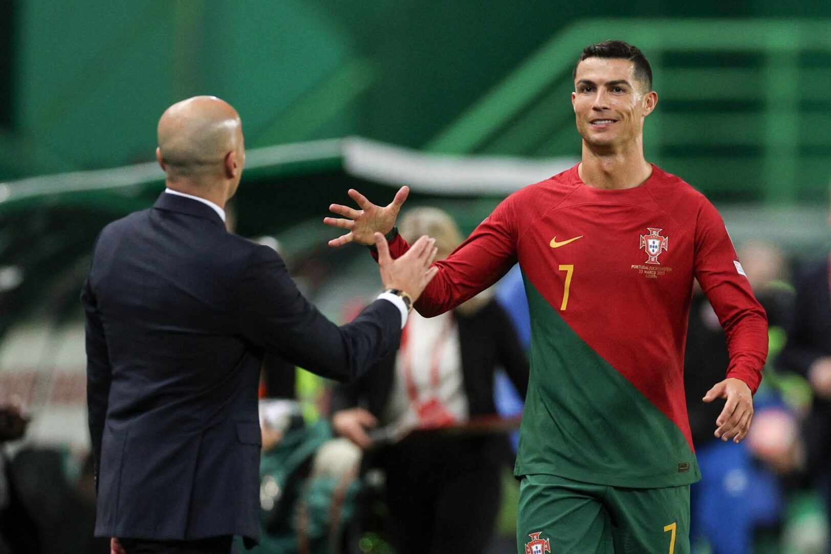 Roberto Martinez avec son capitaine, Cristiano Ronaldo