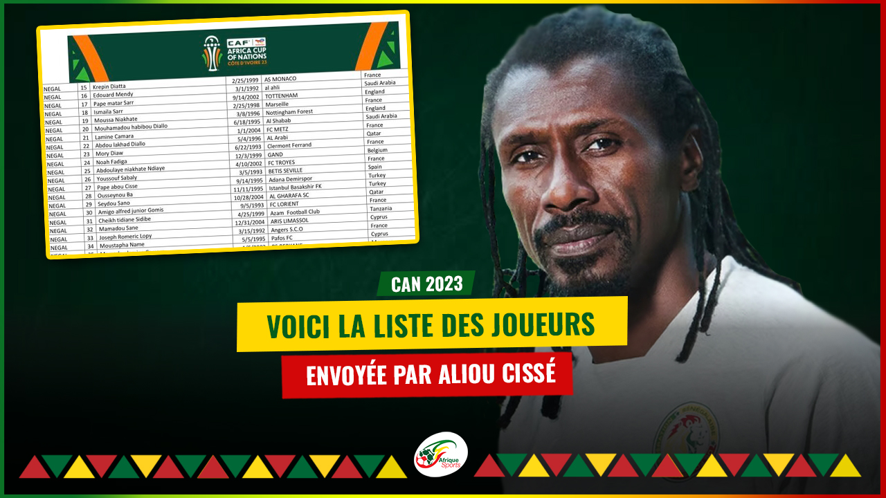 Présélection CAN 2023 : La liste du Sénégal dévoilée avec beaucoup de surprises