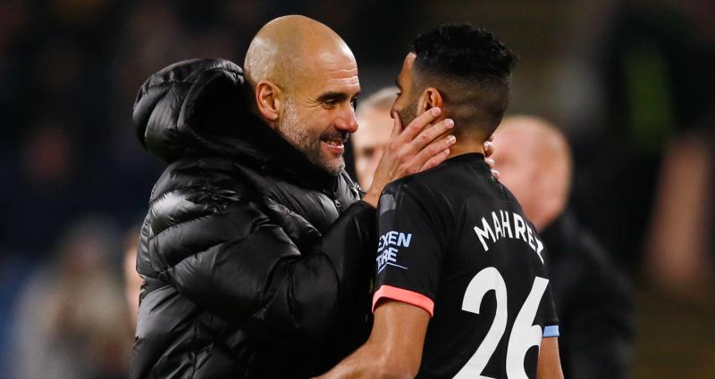 Guardiola et Mahrez 