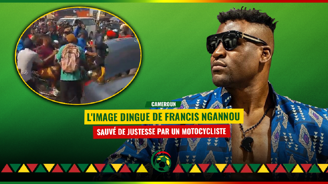 Francis Ngannou repéré en plein cœur du Cameroun, l’image dingue avec un motocycliste (Vidéo)